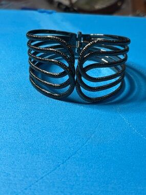 Black Multi-Row Cuff Bracelet - Women Jewelry